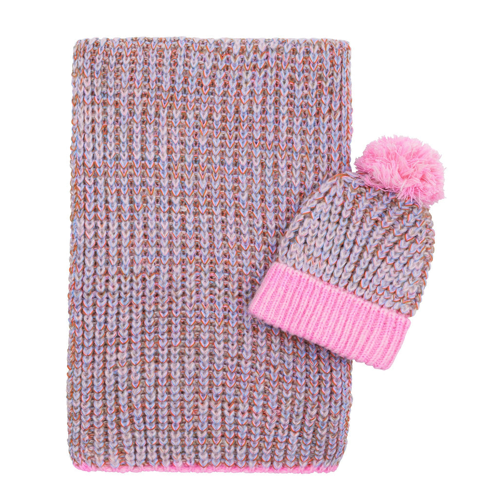 Florence Twist Oversized Knitted Scarf - Pink - Cara & The Sky