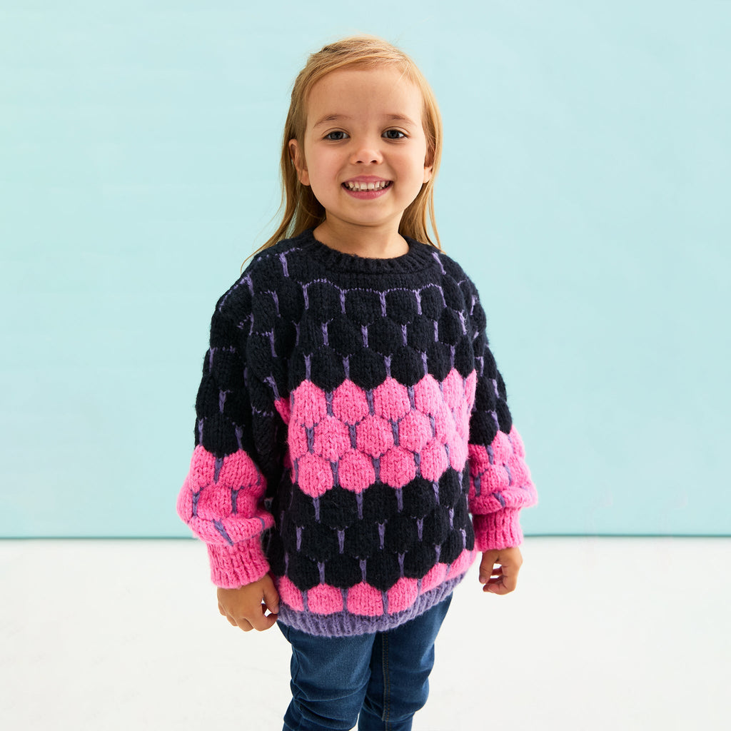 Marissa Mini Me Bubble Stitch Stripe Kids Jumper - Cara & The Sky