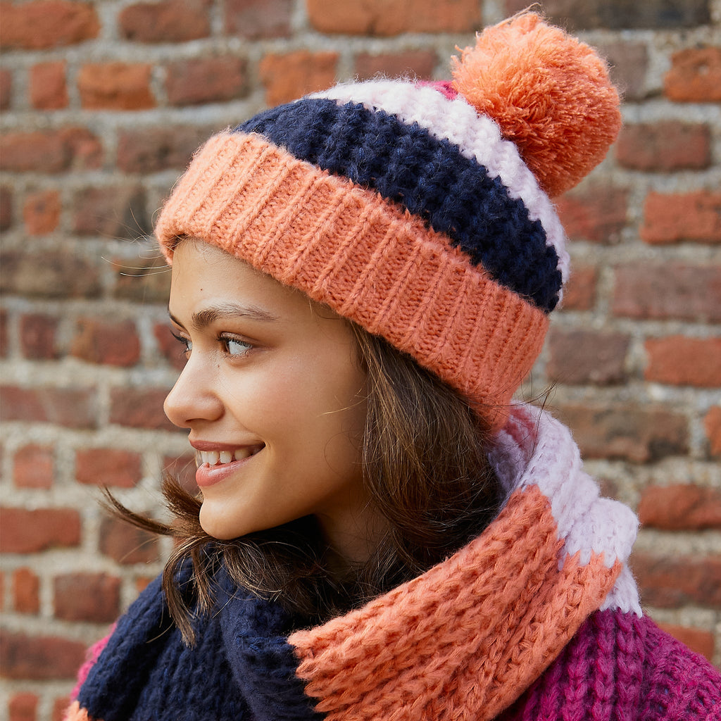 Phoebe Hat & Leia Scarf Set - Berry - Cara & The Sky