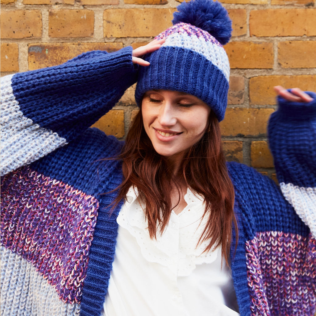 Phoebe Hat & Leia Scarf Set - Cobalt Blue - Cara & The Sky