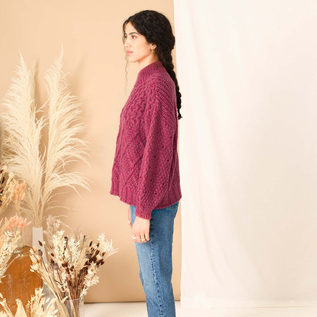 RESALE | Bella Cable Jumper - Berry - Cara & The Sky